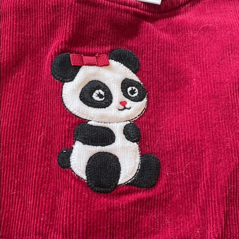 2009 Gymboree “Holiday Panda” Panda Corduroy Jumper, Size 5T